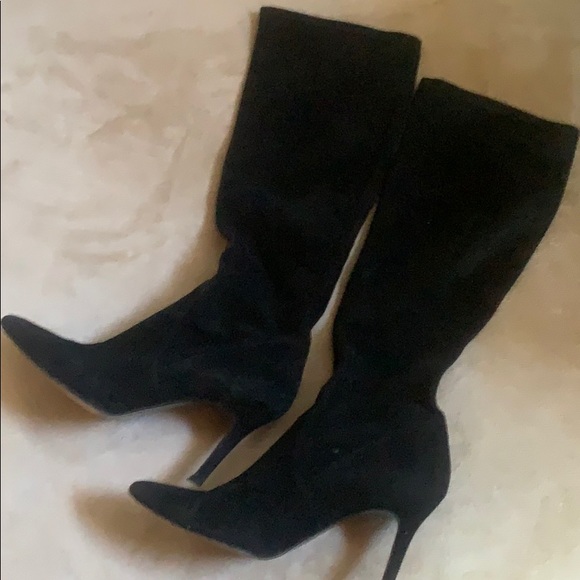 Stuart Weitzman Dynamo Black Suede Boots - Picture 3 of 7